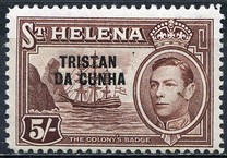 [St. Helena Postage Stamps Overprinted "TRISTAN DA CUNHA", type K]