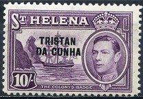 [St. Helena Postage Stamps Overprinted "TRISTAN DA CUNHA", type L]