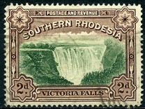 [Victoria Falls - Nos. 30 & 31 Inscribed with "Postage & Revenue" at Top of Frame, τύπος F]