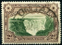 [Victoria Falls - Nos. 30 & 31 Inscribed with "Postage & Revenue" at Top of Frame, τύπος F]