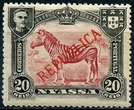 [Zebra - Not Issued Stamps Overprinted "REPUBLICA", type I]