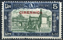 [Not Issued Italian Postage Stamps Overprinted "Cirenaica", type O3]