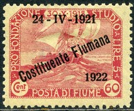[New Daily Stamps from 1919 Overprinted "24-IV-1921 - Costituente Fiumana - 1922", тып AY1]