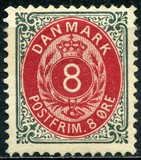 [Royal Emblem - New Drawing - Value in "ØRE" - Different Perforation, type G19]