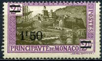 [Prince Louis II, Viaduct and Monaco Harbour - Surcharged, тып BH]