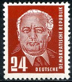 [President Wilhelm Pieck - New Watermark, type I4]