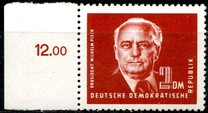 [President Wilhelm Pieck - New Watermark, type J4]