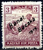 [Hungarian Stamps Overprinted "Bánát Bácska 1919", type D1]