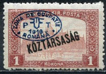 [Overprinted " Köztársaság", type P]