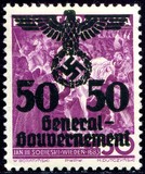 [Polish Postage Stamps Overprinted, type D7]