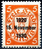 [The 10th Anniversary of the Proclamation of the Free City of Danzig, type BE]