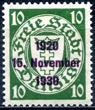 [The 10th Anniversary of the Proclamation of the Free City of Danzig, type BE1]