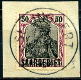 [German Empire Postage Stamps Overprinted "SAARGEBIET", type F6]