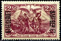 [German Empire Postage Stamps Overprinted "SAARGEBIET", type H]