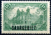 [German Empire Postage Stamps Overprinted "SAARGEBIET", type G]