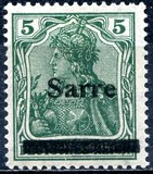 [German Empire Stamps Overprinted "SARRE", type A3]