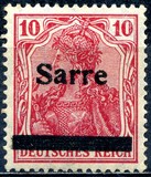 [German Empire Stamps Overprinted "SARRE", type A5]
