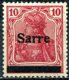 [German Empire Stamps Overprinted "SARRE", type A5]