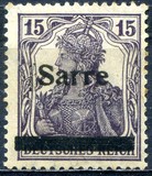 [German Empire Stamps Overprinted "SARRE", type A7]