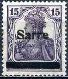 [German Empire Stamps Overprinted "SARRE", type A6]