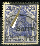 [German Empire Stamps Overprinted "SARRE", type A7]