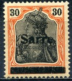 [German Empire Stamps Overprinted "SARRE", type A9]