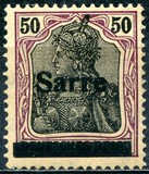 [German Empire Stamps Overprinted "SARRE", type A12]