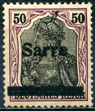 [German Empire Stamps Overprinted "SARRE", type A12]