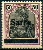 [German Empire Stamps Overprinted "SARRE", type A12]