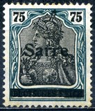 [German Empire Stamps Overprinted "SARRE", type A14]
