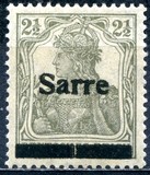 [German Empire Stamps Overprinted "SARRE", type A1]