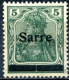 [German Empire Stamps Overprinted "SARRE", type A3]