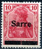 [German Empire Stamps Overprinted "SARRE", type A5]