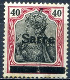 [German Empire Stamps Overprinted "SARRE", type A11]