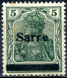 [German Empire Stamps Overprinted "SARRE", type A3]
