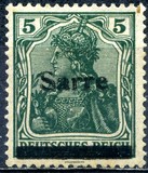 [German Empire Stamps Overprinted "SARRE", type A3]