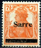 [German Empire Stamps Overprinted "SARRE", type A4]