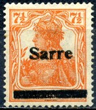 [German Empire Stamps Overprinted "SARRE", type A4]
