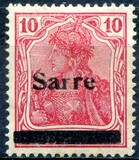 [German Empire Stamps Overprinted "SARRE", type A5]
