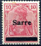 [German Empire Stamps Overprinted "SARRE", type A5]