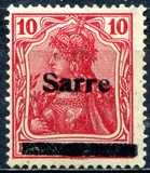 [German Empire Stamps Overprinted "SARRE", type A5]