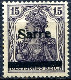 [German Empire Stamps Overprinted "SARRE", type A6]