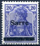 [German Empire Stamps Overprinted "SARRE", type A7]