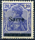 [German Empire Stamps Overprinted "SARRE", type A7]