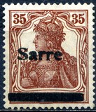 [German Empire Stamps Overprinted "SARRE", type A10]