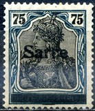 [German Empire Stamps Overprinted "SARRE", type A14]