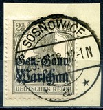 [German Empire Postage Stamps Overprinted "Gen.-Gouv. Warschau", type B]