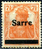 [German Empire Stamps Overprinted "SARRE", type A4]