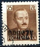[No. 518-526 Overprinted GROSZY in Different Colors and Fonts, Tüüp INT4]