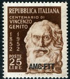 [The 100th Anniversary of Vincenzo Gemito - Italy Postage Stamp Overprinted "AMG-FTT", Tipo CB]